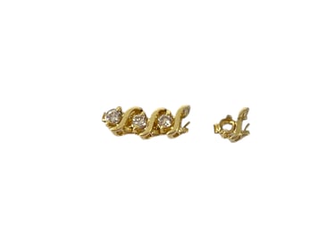 Small Gold Scrap - One w/Diamonds