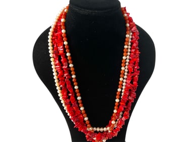 Mixed Materials Fashion Necklace