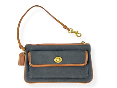 COACH Black & Tan "Go Everywhere" Wristlet