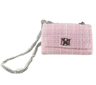 Pretty in Pink BADGLEY MISCHKA Tweed-Style Bag - NEW w/TAGS