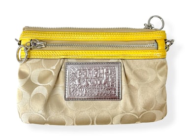 COACH Poppy Mini w/Yellow Patent Trim