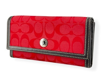 Red Signature "C" COACH Vintage Wallet