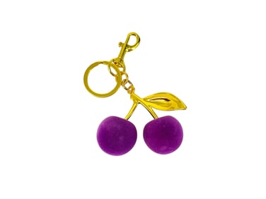 Pleasing Purple Cherries Handbag Charm