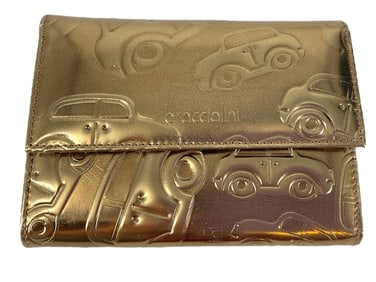 NEW in Box: Burnished Gold BRACCIALINI Wallet w/Car Design
