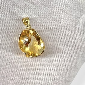 Pretty 14k Yellow Gold Citrine Pendant