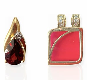Two Yellow Gold Pendants