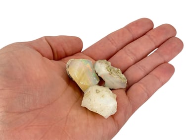 (3) Loose Raw Uncut Opals (102.4ct tw - Actual weight)