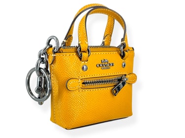 Mini Gallery Bag Charm in Leather from COACH