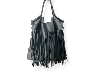 Sharp "FOLEY & CORINNA" Brand Black Fringe Leather Bag
