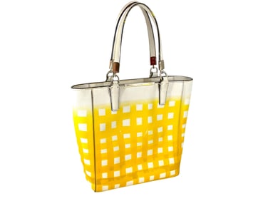 Vintage COACH Madison Gingham Tote