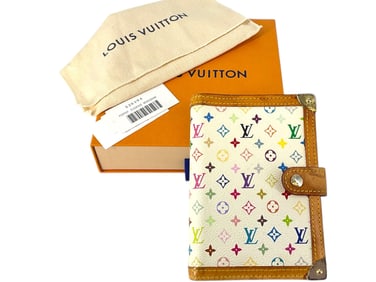 LOUIS VUITTON White Monogram Eugenie Wallet/Organizer w/Contents