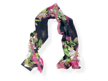 NWT 100% Silk Floral Print Scarf from The Metropolitan Museum of Art