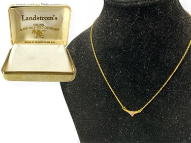 Landstrom's Black Hills Gold Necklace in the Original Box
