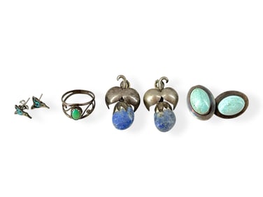 Sterling Silver Jewelry Items - Earrings and Ring