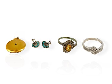 Silver Ring w/Diamond Accents, Citrine Ring w/Marcasites and More!