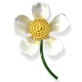 Happy Vintage Flower Brooch Signed "Original by Robert"