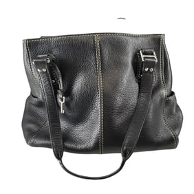 Large FOSSIL Black Leather Handbag
