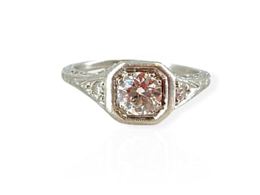 Platinum Ring with Diamonds