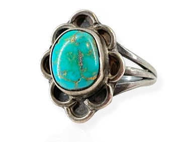 Sterling Silver and Turquoise Stone Ring