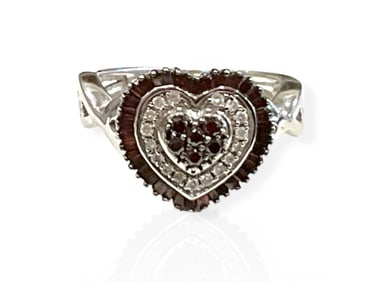 Sterling Silver Diamond Ring