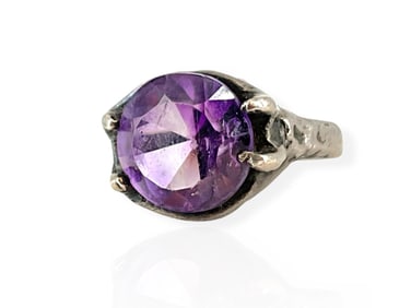 Sterling Silver and Amethyst Stone Ring
