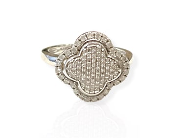 Sterling Silver Diamond Ring