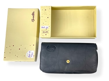 NEW - BUXTON Leather Wallet/Clutch in Original Box - Great Gift!