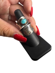 Sleek Sterling Silver Turquoise Ring