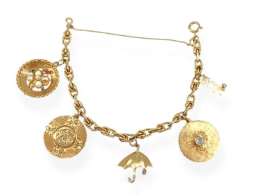 14kt Yellow Gold Charm Bracelet