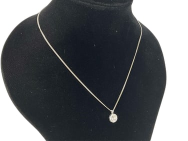 14kt White Gold Necklace with 1.0 Cttw. Diamonds Pendant