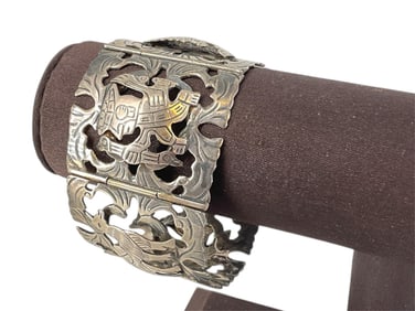 Sterling Bracelet With Mayan Motif