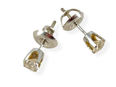 14kt White Gold and Diamond Stud Earrings