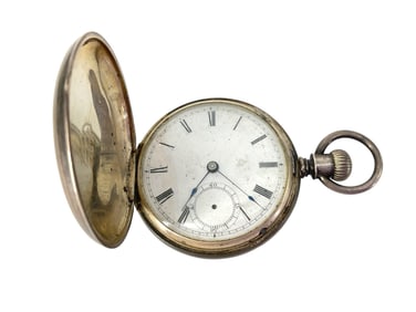 American Watch Co. Pocket Watch with Sterling Silver Case