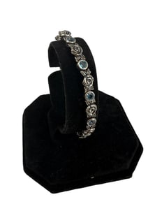 Sterling Silver Blue Topaz Bracelet