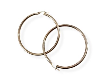 Pair of Sterling Silver Hoop Earrings
