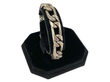 Heavy Sterling Silver Curb Bracelet