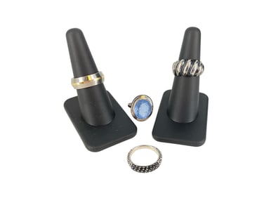 Silver Shrimp-Style Ring, Michael Dawkins Signed Ring in Silver, Titanium & 14k Band/Ring and More