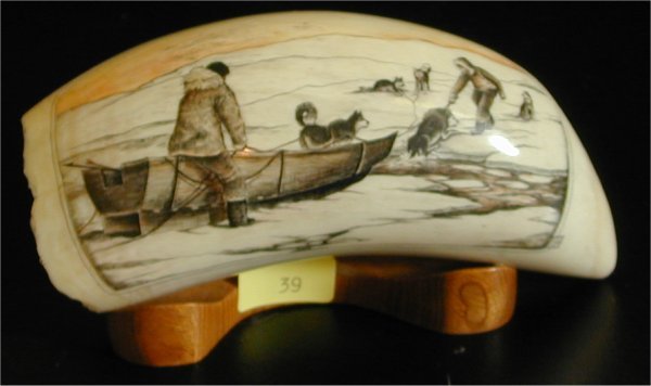 ESKIMO SCRIMSHAW CARVING
