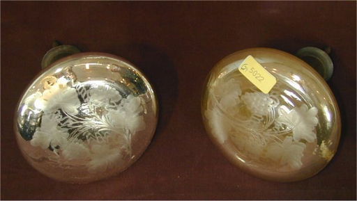 5022 Pr Mercury Glass Curtain Tiebacks W Vintage Motif Jul 10