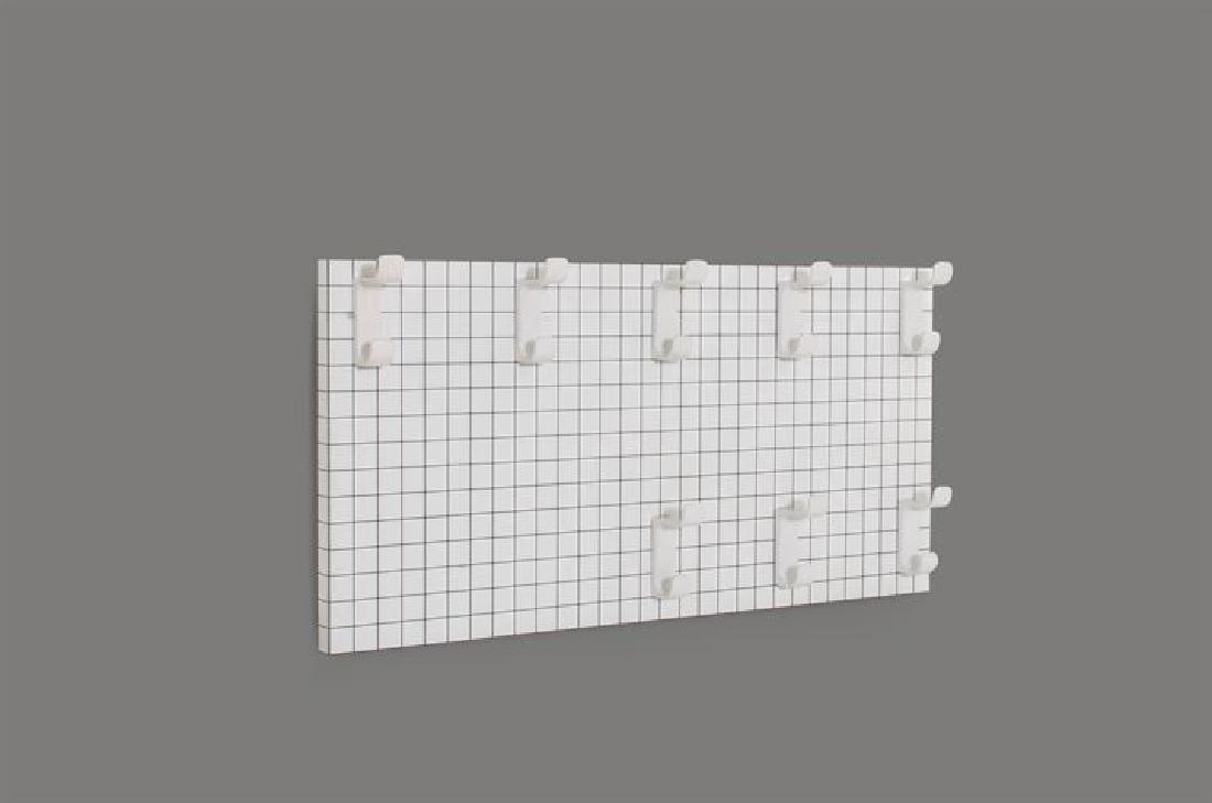 SUPERSTUDIO Appendiabiti serie Quaderna: Struttura in tamburato placcato in laminato Print stampato a serigrafia.Prod. Zanotta 1971cm 90x45x5