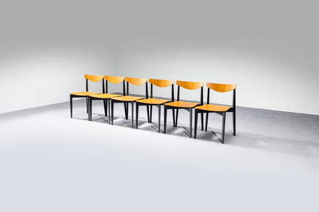 MATTHEW HILTON: MATTHEW HILTONSei sedie mod. Bridge chairMetallo e compensatoProd. Case cm 78x46x45