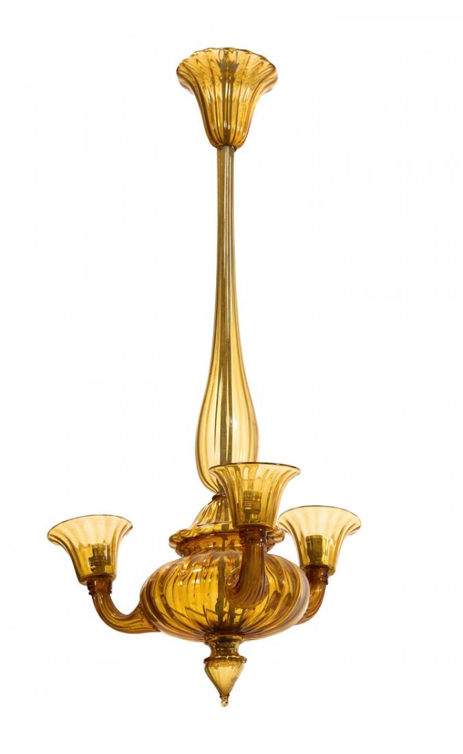 MARTINUZZI NAPOLEONE Milano 1892 - 1977 Venezia: Prod. Venini anni '40 h cm 85x40