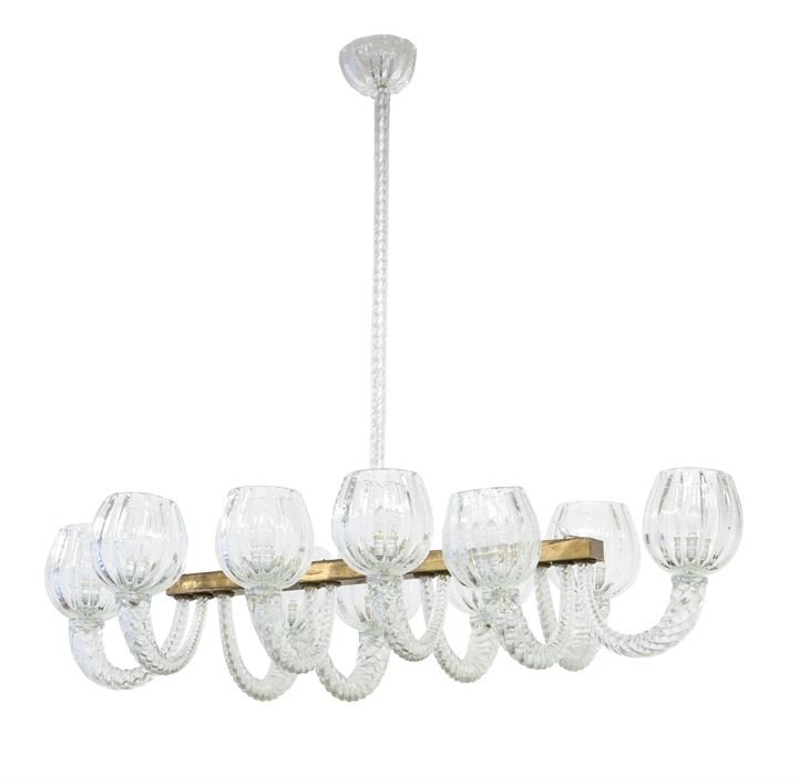 BAROVIER & TOSO Lampada a sospensione con struttura in: Prod. Barovier & Toso anni '60 cm 120x120