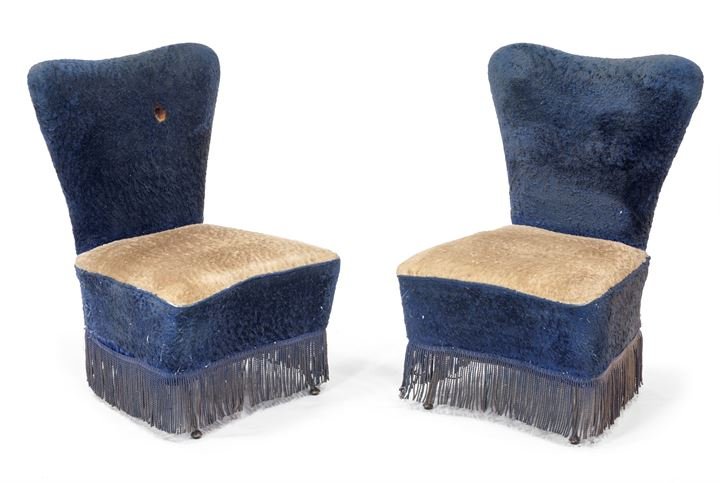 MUNARI FEDERICO Coppia di poltrone con struttura in: Anni '50cm 80x50x50