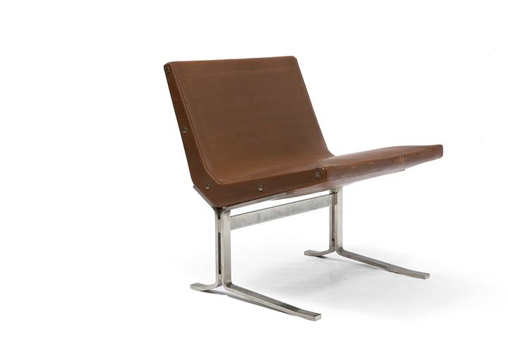 FORMANOVA Poltrona con struttura in acciaio cromato e: Prod. Formanova anni '70Marchio del produttore impressocm 67x60x54