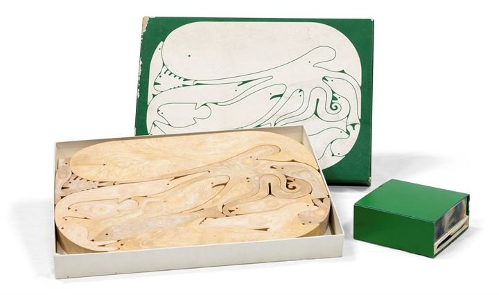 MUNARI BRUNO - MARI ENZO Due giochi per bambini, pesci: Ediz. Danese anni '70pesci cm 35x24