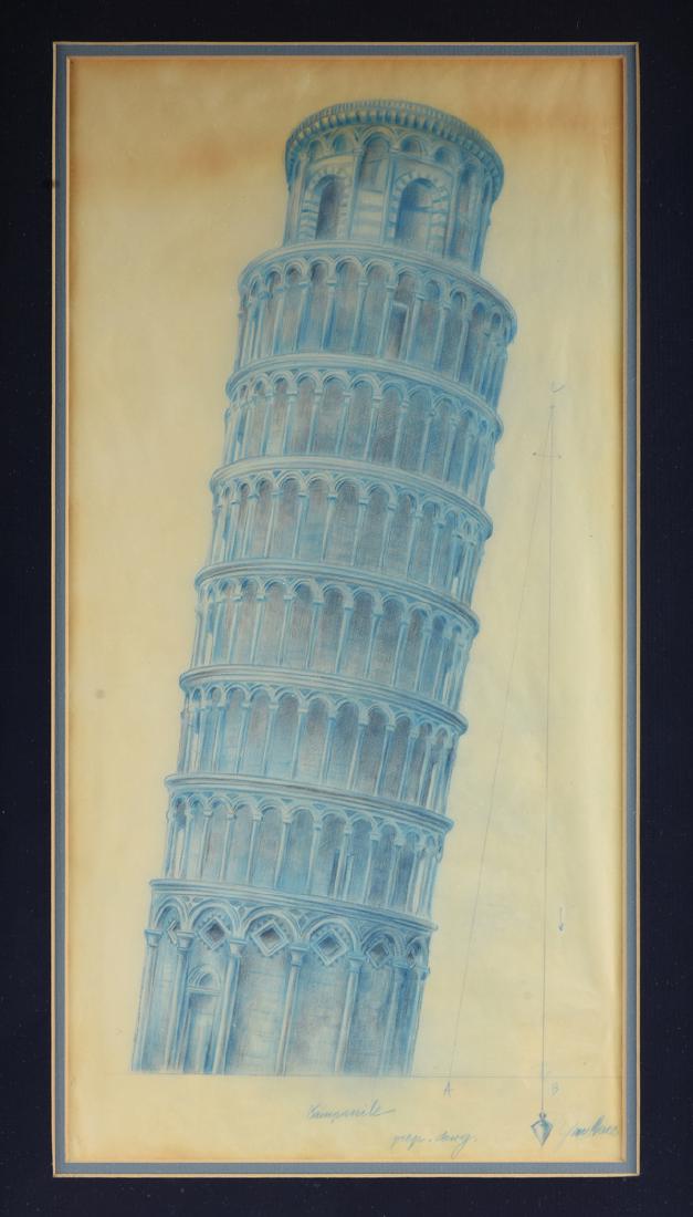 ARCHITECTURAL RENDERING OF TOWER OF PISA, ITALY, EARLY (1 of 6)