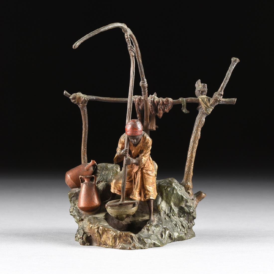 A FINE VIENNESE COLD PAINTED BRONZE, EARLY 20TH (1 of 10)