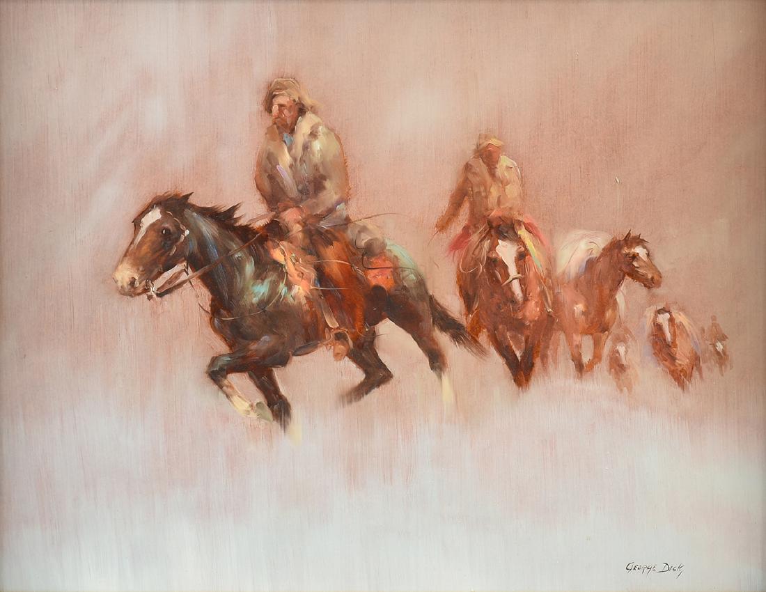 GEORGE DICK (American 1916-1978) A PAINTING, "Winter on (1 of 9)