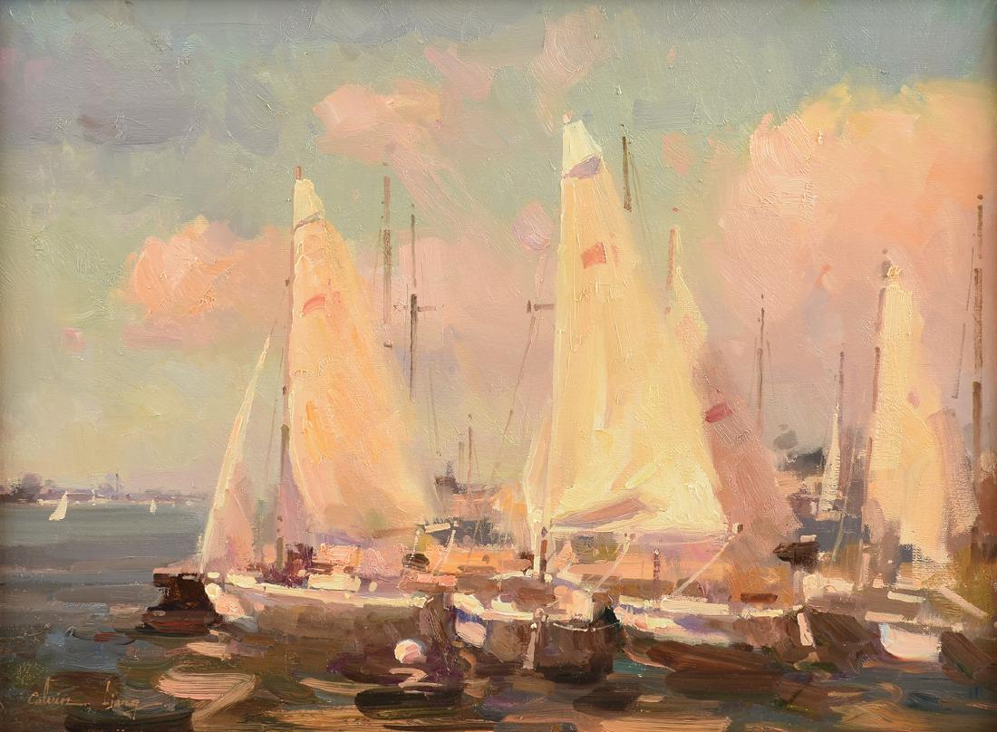 CALVIN LIANG (American b.1960) A PAINTING, "Waiting for (1 of 10)